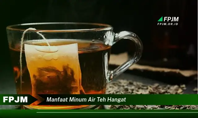 manfaat minum air teh hangat