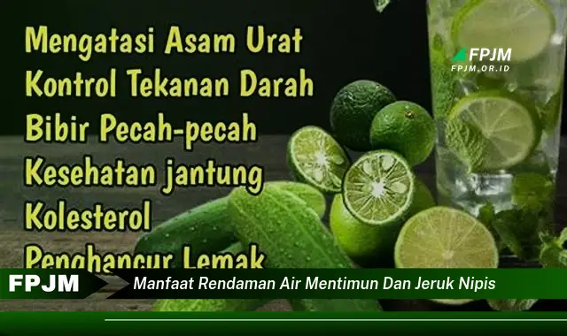 manfaat rendaman air mentimun dan jeruk nipis