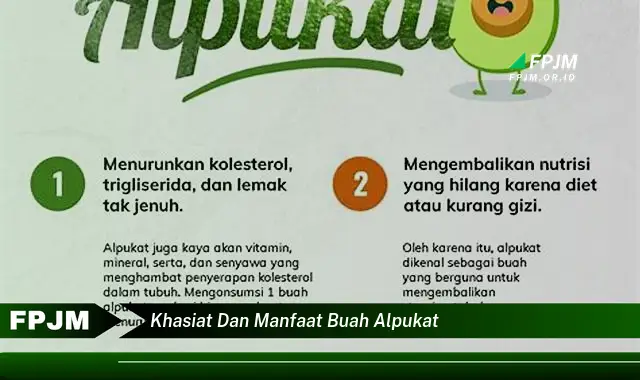 khasiat dan manfaat buah alpukat