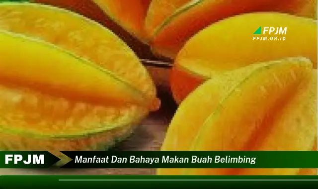 manfaat dan bahaya makan buah belimbing