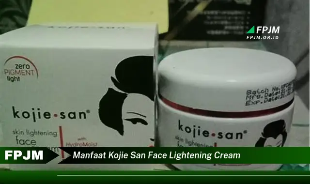 manfaat kojie san face lightening cream