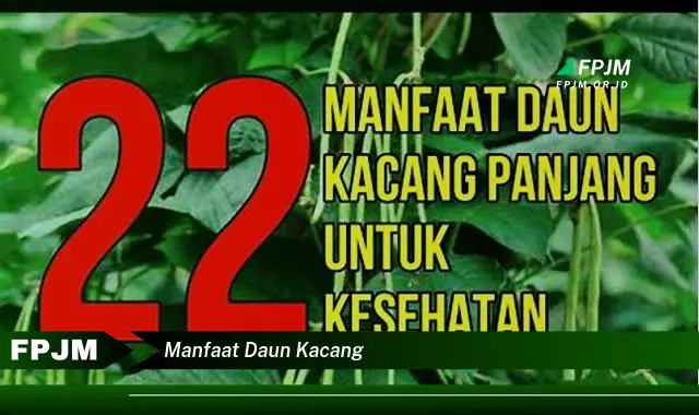 Ketahui 10 Manfaat Daun Kacang untuk Kesehatan Tubuh Anda