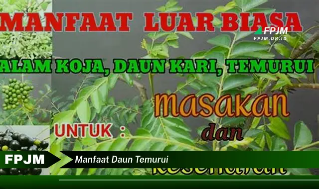 manfaat daun temurui