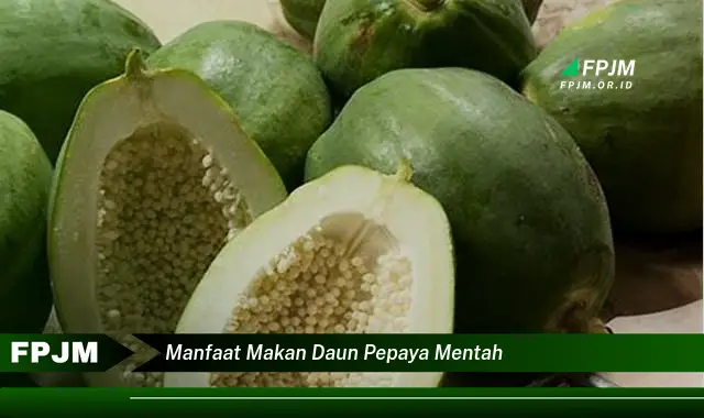 manfaat makan daun pepaya mentah