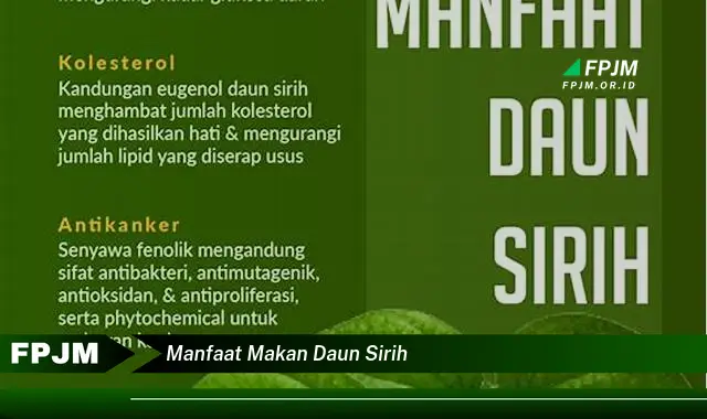 manfaat makan daun sirih