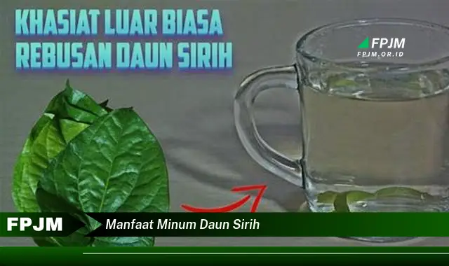 manfaat minum daun sirih