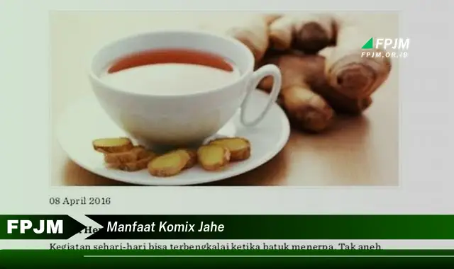 manfaat komix jahe manfaat komix jahe