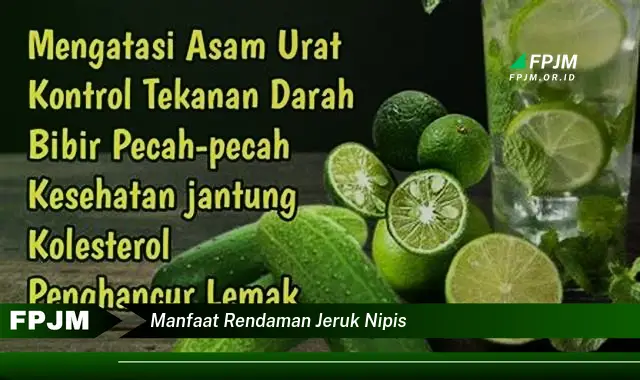 manfaat rendaman jeruk nipis