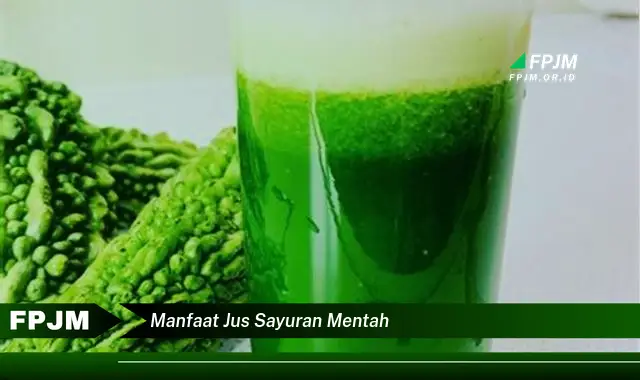 manfaat jus sayuran mentah