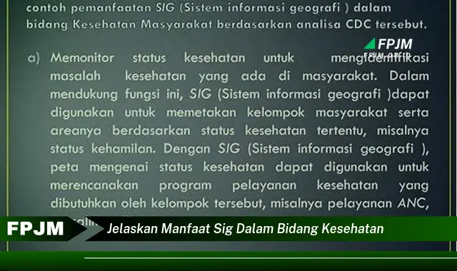 jelaskan manfaat sig dalam bidang kesehatan