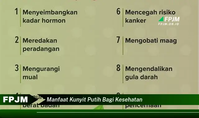 manfaat kunyit putih bagi kesehatan manfaat kunyit putih bagi kesehatan
