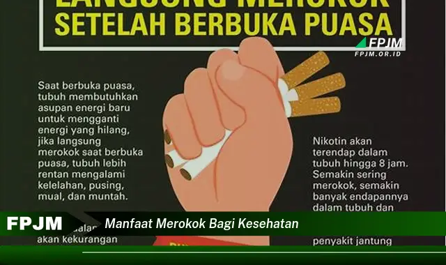 manfaat merokok bagi kesehatan