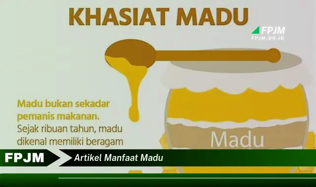 artikel manfaat madu