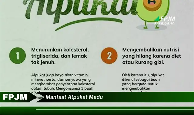 manfaat alpukat madu