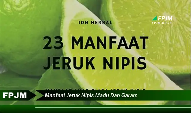 manfaat jeruk nipis madu dan garam