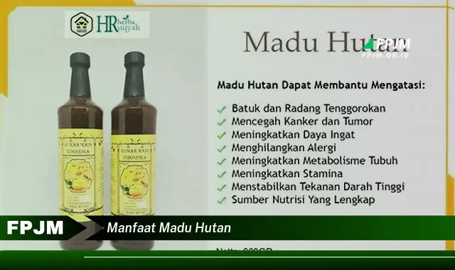 manfaat madu hutan
