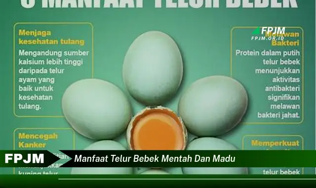 manfaat telur bebek mentah dan madu