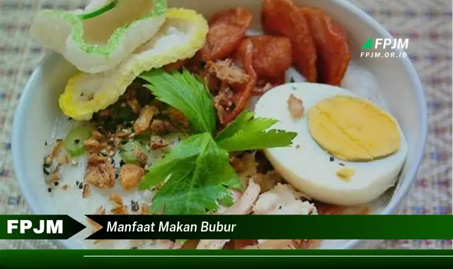manfaat makan bubur