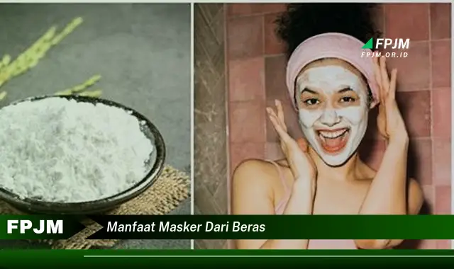 manfaat masker dari beras