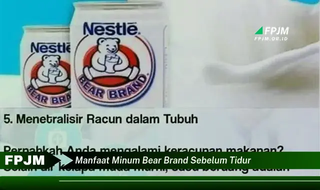 manfaat minum bear brand sebelum tidur