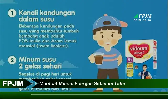 manfaat minum energen sebelum tidur