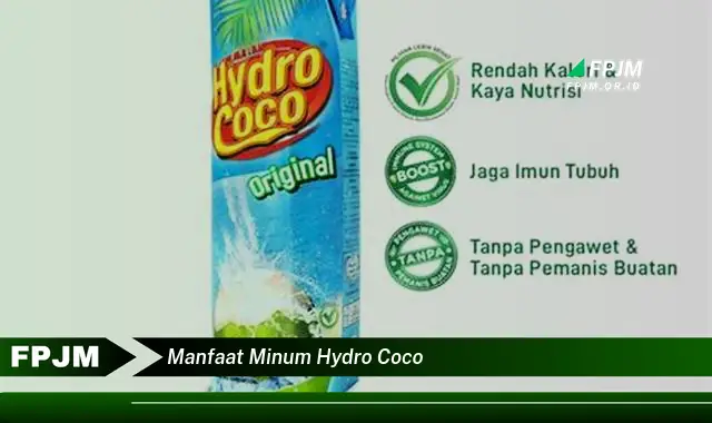 manfaat minum hydro coco