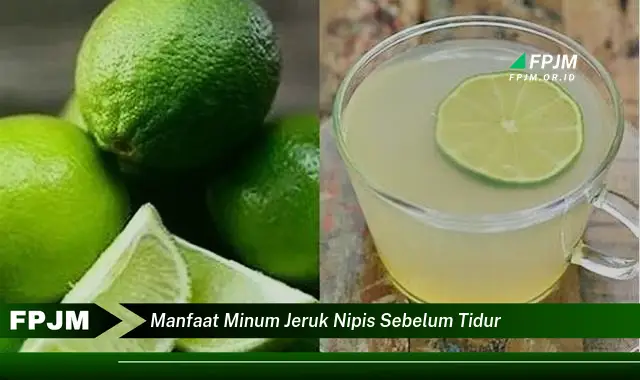 manfaat minum jeruk nipis sebelum tidur