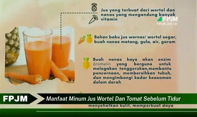 manfaat minum jus wortel dan tomat sebelum tidur