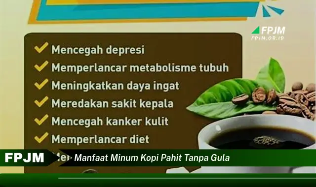 manfaat minum kopi pahit tanpa gula