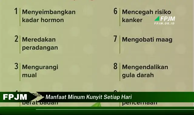 manfaat minum kunyit setiap hari