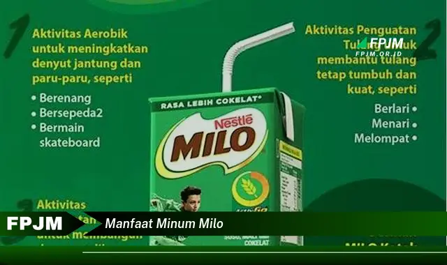 manfaat minum milo