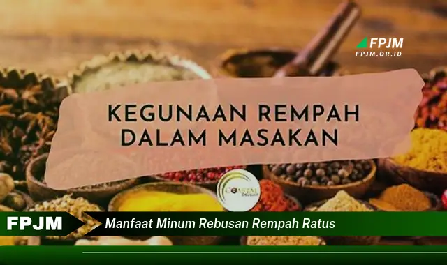 manfaat minum rebusan rempah ratus