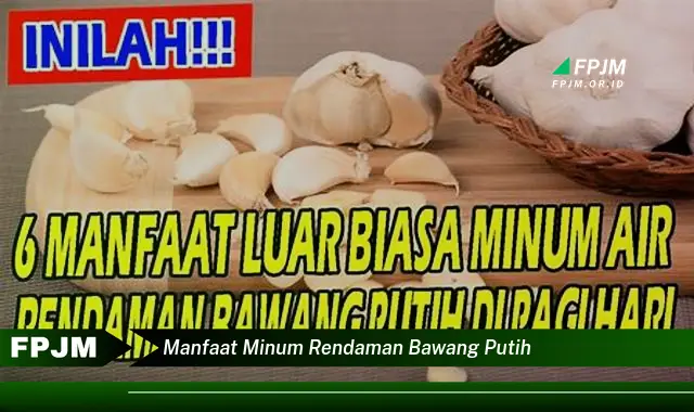 manfaat minum rendaman bawang putih