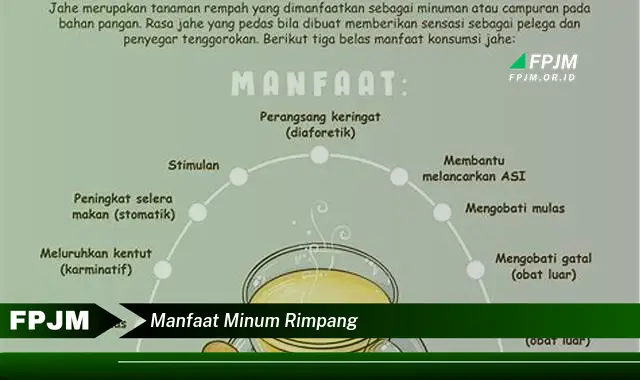 manfaat minum rimpang