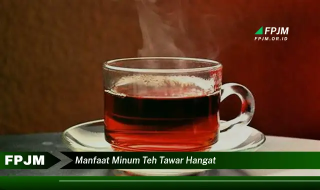 manfaat minum teh tawar hangat