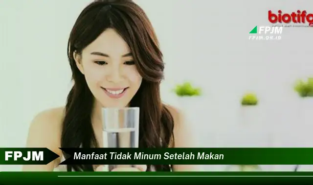 manfaat tidak minum setelah makan