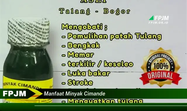 manfaat minyak cimande