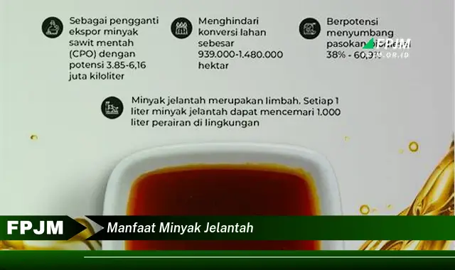 manfaat minyak jelantah