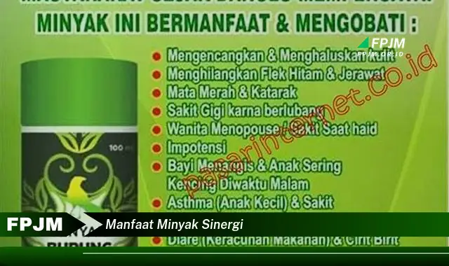 manfaat minyak sinergi