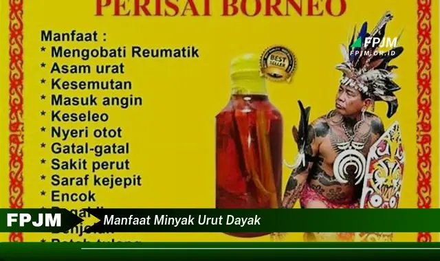 manfaat minyak urut dayak