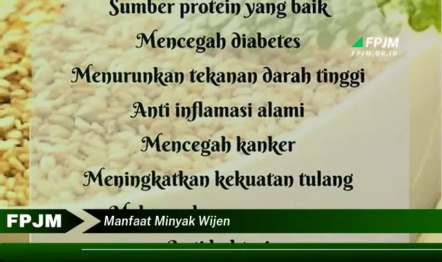 manfaat minyak wijen