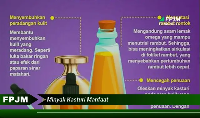 minyak kasturi manfaat