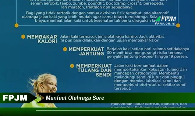 manfaat olahraga sore