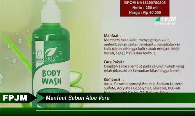 manfaat sabun aloe vera