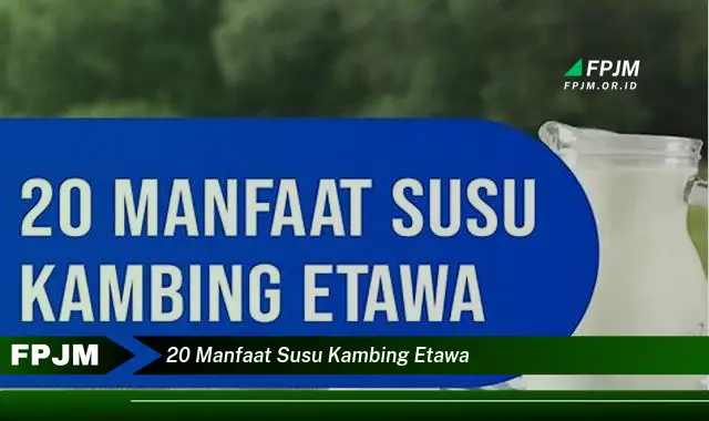 20 manfaat susu kambing etawa