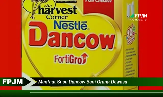 manfaat susu dancow bagi orang dewasa