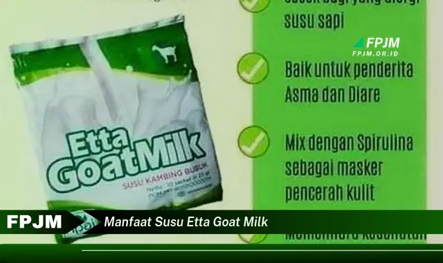 manfaat susu etta goat milk