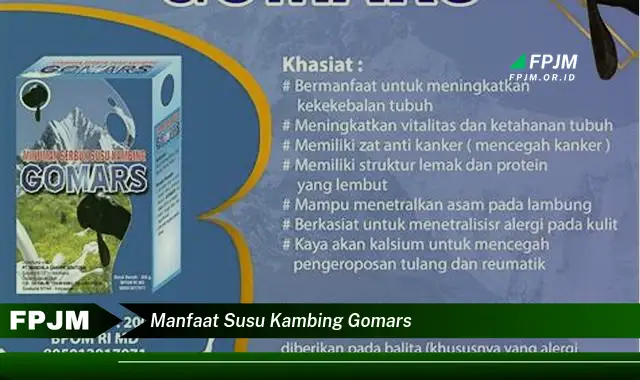 manfaat susu kambing gomars