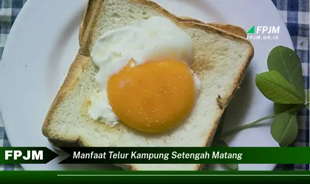 manfaat telur kampung setengah matang