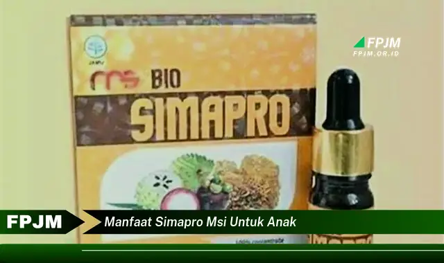 manfaat simapro msi untuk anak